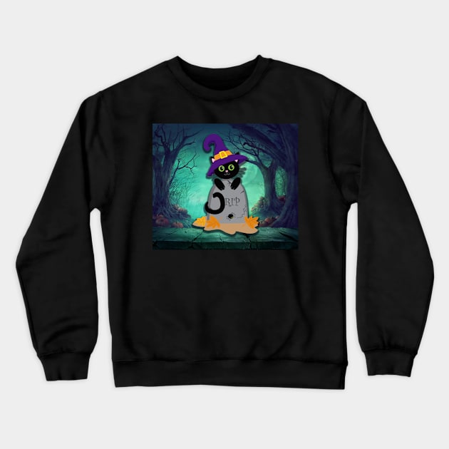 Cat Halloween Shirts Halloween Costumes & Outfit Ideas Cat Halloween Hat Awesome Gift Crewneck Sweatshirt by nhatvv